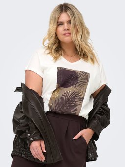 CARCARINA - Plus Size T-skjorte fra Only Carmakoma