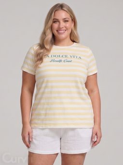 CARCLARA - Plus Size T-skjorte fra Only Carmakoma
