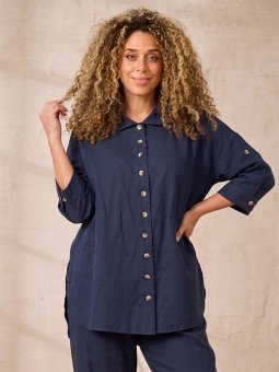 ZH-AMIN - Plus Size Skjorte fra Zhenzi