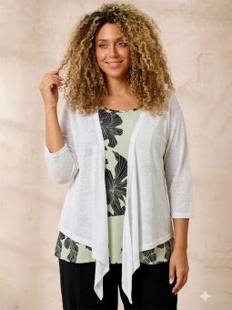 ZH-AGAR - Plus Size Cardigan fra Zhenzi