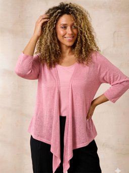 ZH-AGAR - Plus Size Cardigan fra Zhenzi