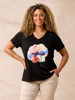 ZH-CHLOE - Plus Size T-skjorte fra Zhenzi