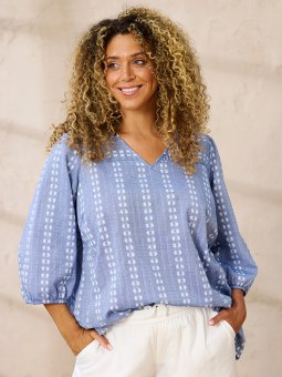 ZH-HALEY - Plus Size Bluse fra Zhenzi