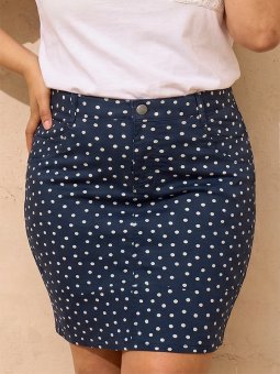 ZH-BOYER - Plus Size Skjørt fra Zhenzi