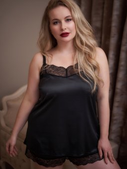 Plus Size Night top Natbluse - Night blouse fra Plaisir