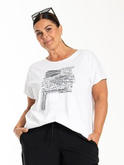 LILIAN - Plus Size T-shirt fra Gozzip Black