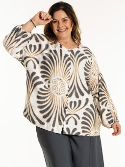 ANN-MARI - Plus Size Bluse fra Gozzip