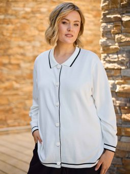 GJETTE - Plus Size Cardigan fra Gozzip