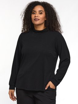 SKARINA - Plus Size Bluse fra Gozzip Black