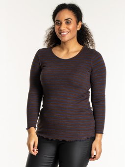 RIB - Plus Size Bluse fra Sandgaard