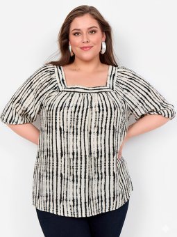 WA-VARINKA - Plus Size Bluse fra Wasabi Concept