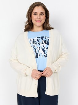 WA-SAMANDA - Plus Size Cardigan fra Wasabi Concept