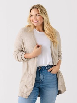 CARESLY - Plus Size Cardigan fra Only Carmakoma