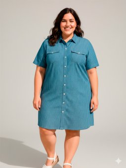 CARLOLAH - Plus Size Kjole fra Only Carmakoma