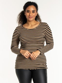RIB - Plus Size Bluse fra Sandgaard