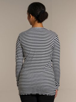 RIB TOP - Plus Size Bluse fra Sandgaard