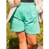 Carnissy - grønne bomulls shorts  fra Only Carmakoma